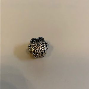 Authentic Pandora Flower Lace Clip Charm